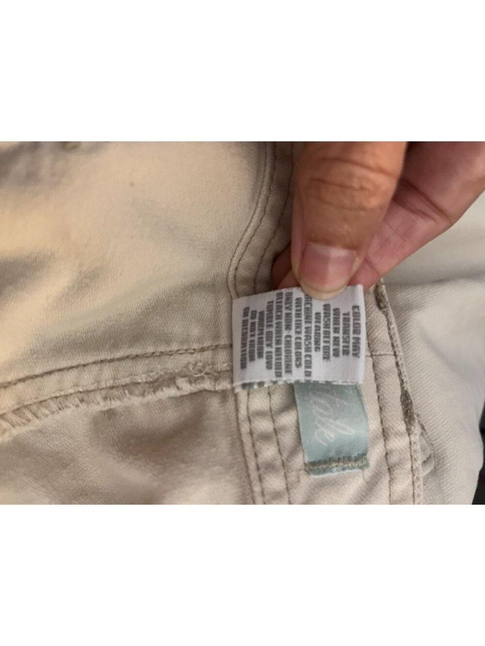 Vintage Aeropostale Low Rise Flare Beige Pants Essentials Sz 9/10 Stretch Y2k - Picture 8 of 9